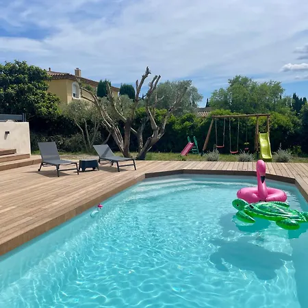 Apartmán Serenity Dans Propriete Avec Jardin, Terrasse, Wifi, Piscine Et Parking Entre Beziers Et Pezenas Servian